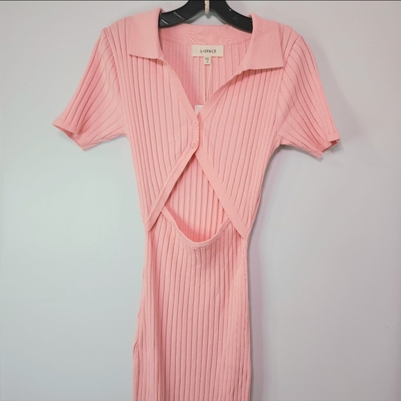 NWT L* Space Lena Cutout Midi Dress- Macaroon - Picture 7 of 9